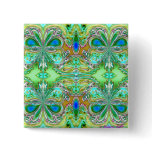 Green & Blue Butterflies buttons