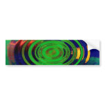 Green & Blue Contemporary Abstract Art Bumper Stickers