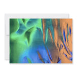 Green-blue orange waves invitations