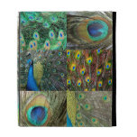 Green Blue Peacock photo collage iPad Folio Case