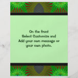 green blue red feathers custom flyer