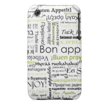 Green Bon appetit in other languages Iphone 3 Case