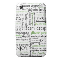 Green Bon appetit in other languages Iphone 3 Cases
