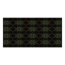 Green, brown and black retro floral pattern. personalized photo card