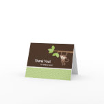 Green & Brown Safari Monkey Thank You Note Card