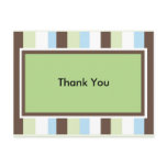 Green & Brown striped postcard