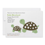 Green & Brown  Turtle Modern 5x7 Baby Shower invitations