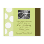 Green Brown White Dots Postcard (Customisable)