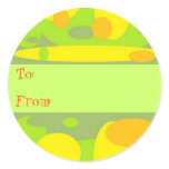 GREEN BUBBLES GIFT TAG STICKER stickers
