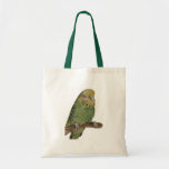 green budgie art tote bag