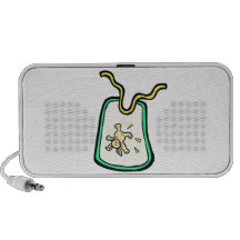 green bunny bib speaker system
