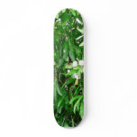 Green Bush With White Flowers skateboards