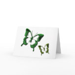 Green Butterflies Greeting Card
