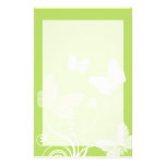 Green butterflies Stationery