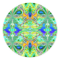 "Green Butterflies with Blue Gemstones" Stickers