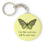 Green Butterfly Keychain
