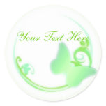 Green Butterfly Stickers