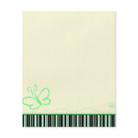 Green Butterfly with Stripes Stationery flyers
