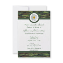 Green Camo Bridal Shower Invitation