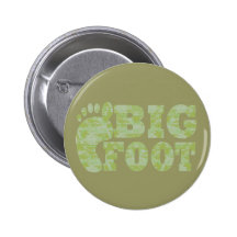Green camouflage Bigfoot text Button