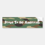 Green Camouflage Proud  American Bumper Sticker