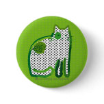 'green cat' digital painting pin