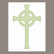 Green Celtic Cross postcards