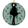 Green Celtic Dancer Ornament