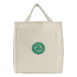 Green Celtic Irish Knotwork Design 2 Pattern embroidered bags