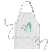 Green Champagne Aprons