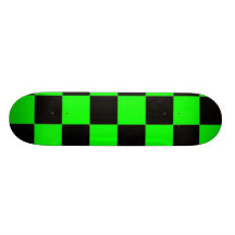Green Check Custom Skate Board