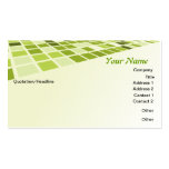 Green Checkers Business Card