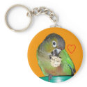 Green-cheeked conure keychain