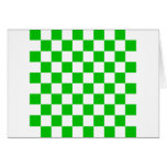 Green chequerboard card
