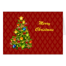 Green Christmas Tree Card