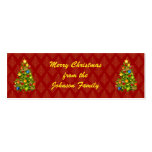 Green Christmas Tree Gift Tags Business Card