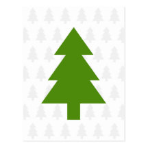 Green Christmas Tree Postcard