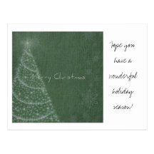 Green Christmas Tree Postcards