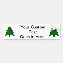 Green Christmas Tree Satin Edges Graphic Shape.png Bumper Sticker