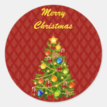 Green Christmas Tree Stickers