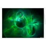 Green Circles Greeting Cards