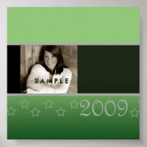 GREEN CLASS OF 2009 AUTOGRAPH PHOTO POSTER KEEPSAK