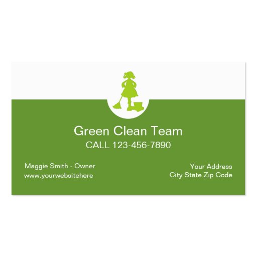 Cleaning Lady Business Cards, Cleaning Lady Business Card Designs