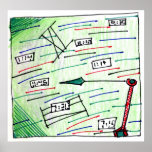 Green Clock Print