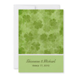 Green Clover Irish Wedding Invitations