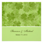 Green Clover Irish Wedding Invitations