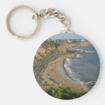 Green Coast beach in Lima-Peru Keychain