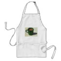 GREEN COFFEE MUG: IMPRESSIONIST PAINTING aprons