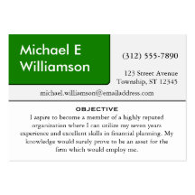 Green Corner RESUME Business Cards