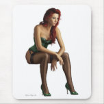 Green Corset Pinup mousepads